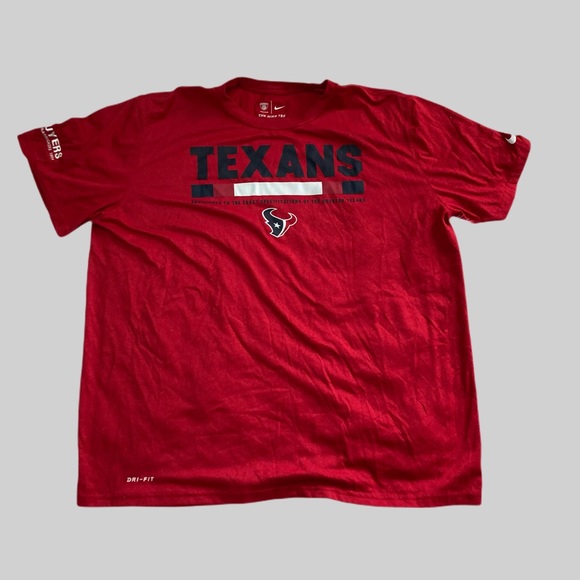 Nike Other - The Nike Tee Athletic  Houston Texans NFL Football T-Shirt Red Mens XXL